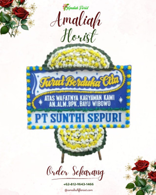Papan Bunga Duka di Obio